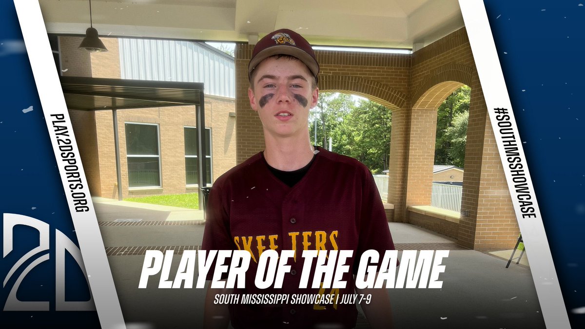 2DsportsbsbPOG's tweet photo. ⭐️ PLAYER OF THE GAME ⭐️

Dallas Parker: 2-3 

Summer Team: Mississippi Skeeters 2025 

@2DsportsMS 
#2DMississippi https://t.co/fMq3WXmvIU