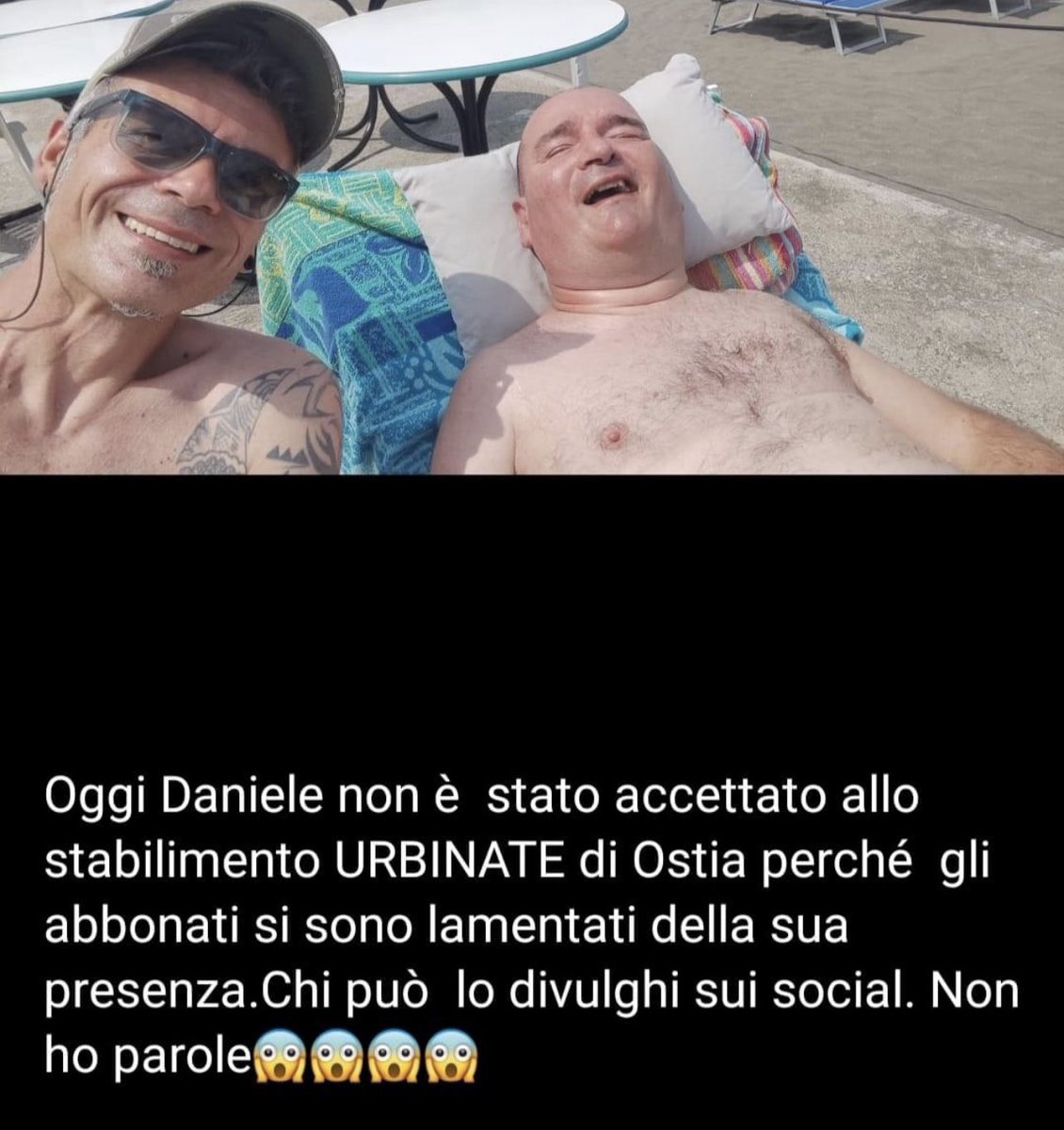 Siamo amici con Daniele da quando siamo piccoli, con sua sorella Fabiana e con la sua famiglia, da molto prima dell’incidente che lo ha reso anormale per loro. 
Per me resta Daniele. 
Fatevi molto schifo. Ma molto schifo. Diffondo su richiesta sacrosanta della famiglia