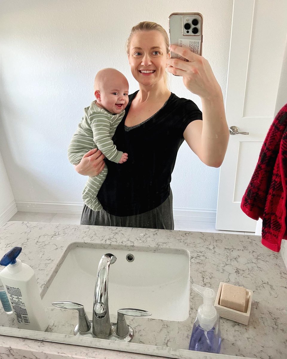 NDailey1's tweet photo. 5-month son wanted post for his sibling. So, 3 months pregnant &amp; this is literally our best-effort announcement 😂 @ZimmRx27 https://t.co/XRqTthMvli