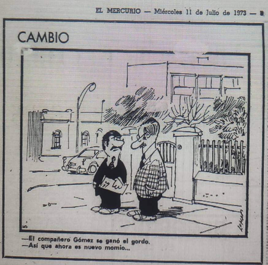 100_diasGolpe's tweet photo. 11 de julio de 1973:
Viñetas de El Mercurio, El Siglo, La Tercera y LUN. 
Revisa todo el material de hoy en nuestro repositorio https://t.co/g3Nr2egP0b https://t.co/4Md9v5e7wJ