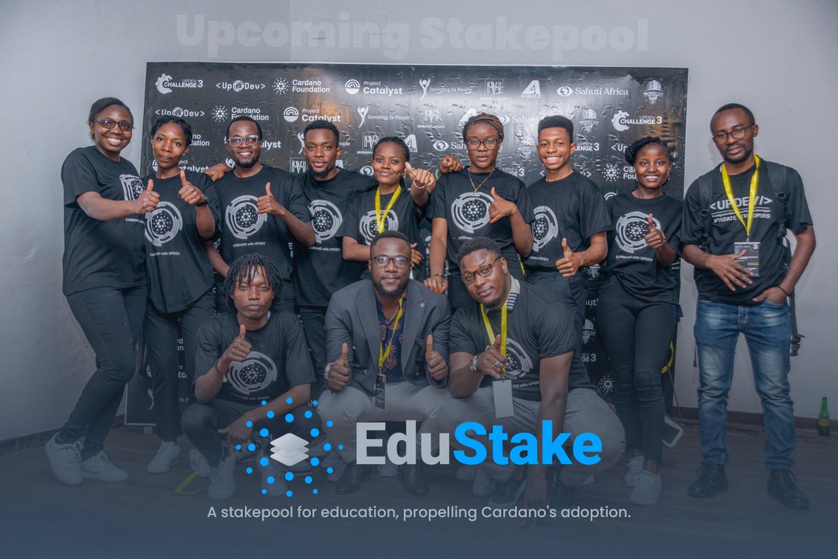 Upcoming #Stakepool on #Cardano : 
👉#Edustake👈 🥳

'A #Stakepool for #education, propelling the adoption of Cardano in #Francophone #Africa.'

#CardanoADA @Cardano @Cardano_CF @CardanoFeed #SPO @IOHKMedia @danny_cryptofay