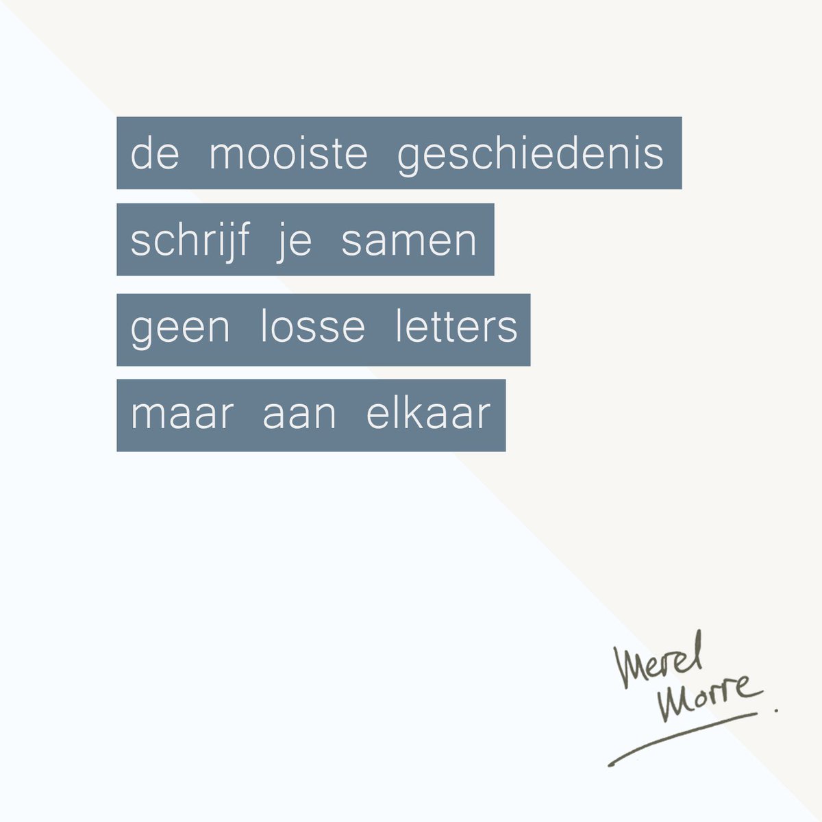 Een paar ideetjes:
- zakenkabinet met brede steun in Tweede Kamer en maatschappij
- goede vakministers die meteen van start kunnen
- problemen oplossen i.p.v. doorschuiven
- visie, strategie, aanpak, doen
- mensen boven papier
- gedeelde basis van waarden

Samen, mensen, sámen!
