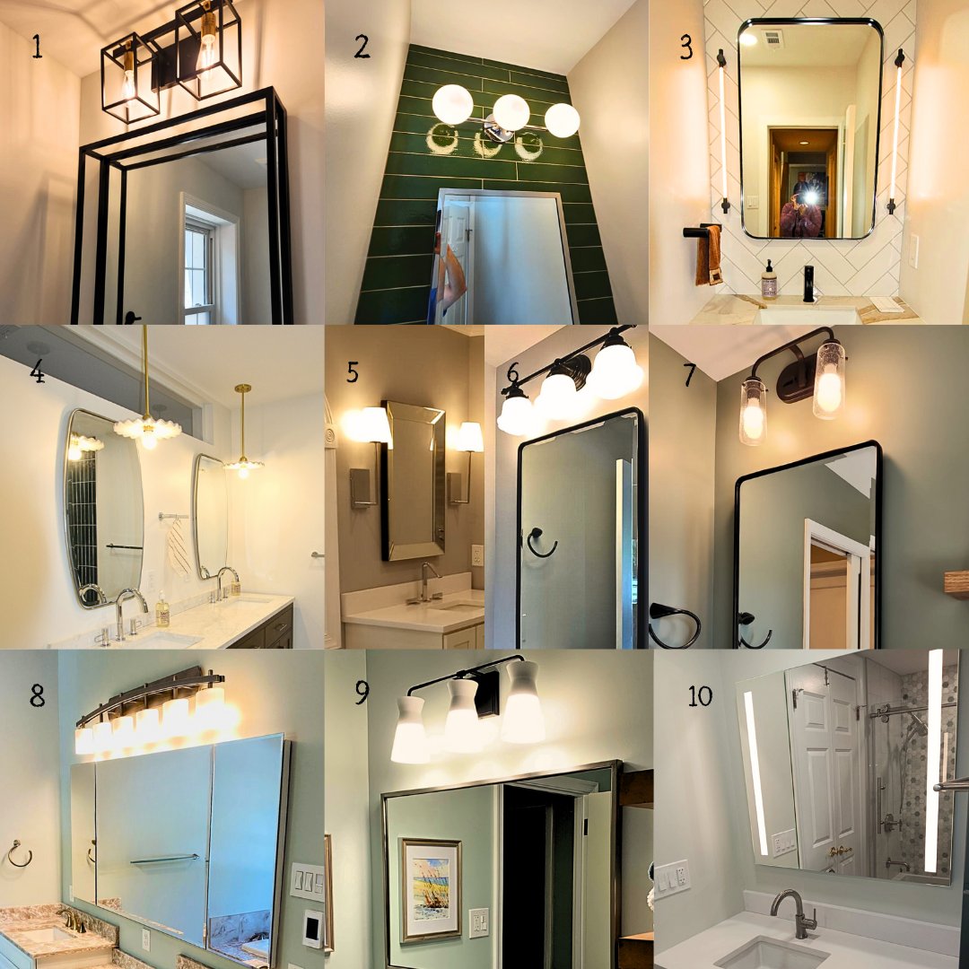 Today, we're thrilled to showcase some stunning vanity light inspirations straight from our latest projects. 💡

We want to know. Between these 10 options, which one is your favorite? 😍

#InspirationFridays #VanityLightInspo #TrendyBlackLights #FramelessMirrors #VintageCharm