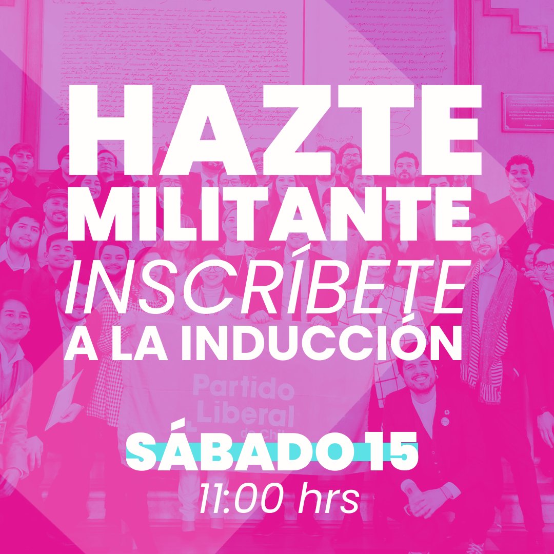 Liberales_Chile's tweet photo. ¡Conozcámonos! El próximo sábado tendremos una inducción para todos los que quieran ser parte de este proyecto colectivo Liberal Igualitario. 💖🙌 

Inscríbete en el link: https://t.co/SEs55b2Cfq 

¡Libres e Iguales! 

#liberales #militancia #politica https://t.co/OcTiO8cEZe