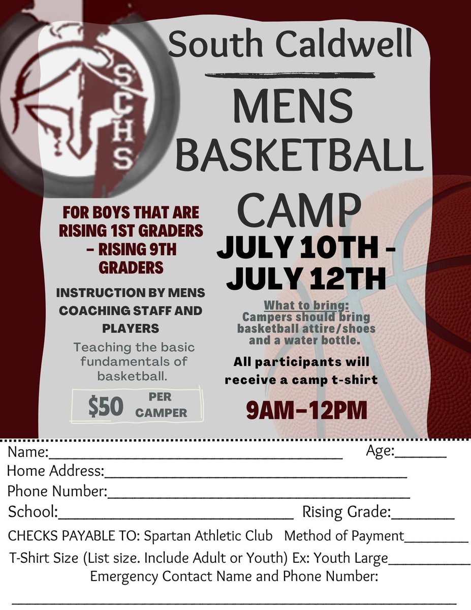 SouthCaldwell_1's tweet photo. Two great opportunities next week for future Spartans to come learn and get better! https://t.co/NqyI6QxNpL