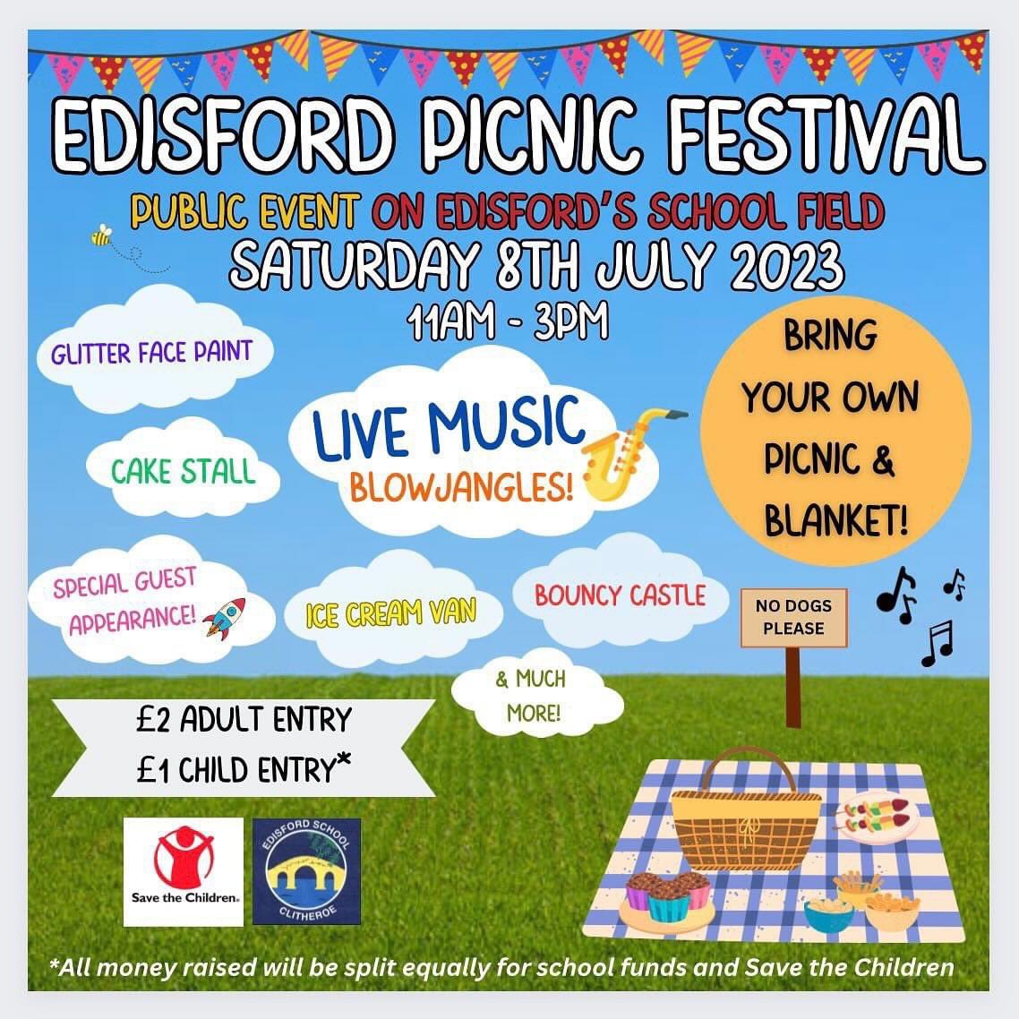 blowjangles's tweet photo. How lovely… a picnic, music, fun and games, and all money to great causes. What’s not to like? Get yourselves there…
@EdisfordS #Clitheroe 🎷 🎸 ☀️
#enjoyyourself #hirethehorns #letsjangle @savechildrenuk https://t.co/BTMrfhn65R