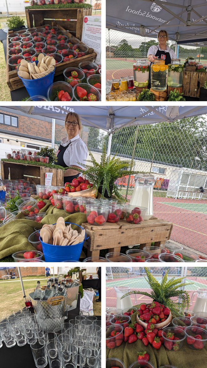 Strawberries &amp; cream for our Brentwood Prep School Summer Event. Parents were treated to refreshments whilst watching the KS1 Sports Day.