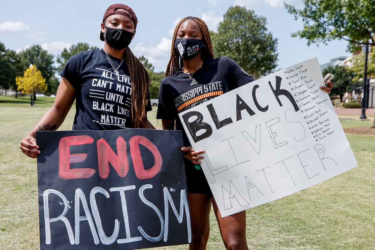 abstractabs's tweet photo. Nikki’s first week in Mississippi, she stood in the state capitol and said there was no room for hate in our state.

She encouraged her players to fight for what they believe in and marched with them. The team would not have been able to take the public stance we did without her. https://t.co/VpVqnRtW9e