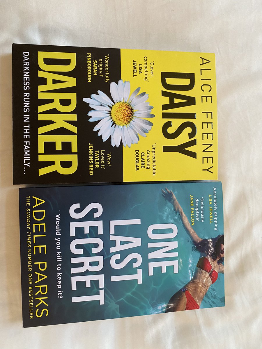 NaturistHiking's tweet photo. Reading friends, can you help me? I’ll be off work next week looking after my wife after cancer surgery on Monday, I need something that will draw me in quickly. I’m going to read both next week, but which first? #darker by @alicewriterland or #onelastsecret by @adeleparks https://t.co/NxRk4vMmdY