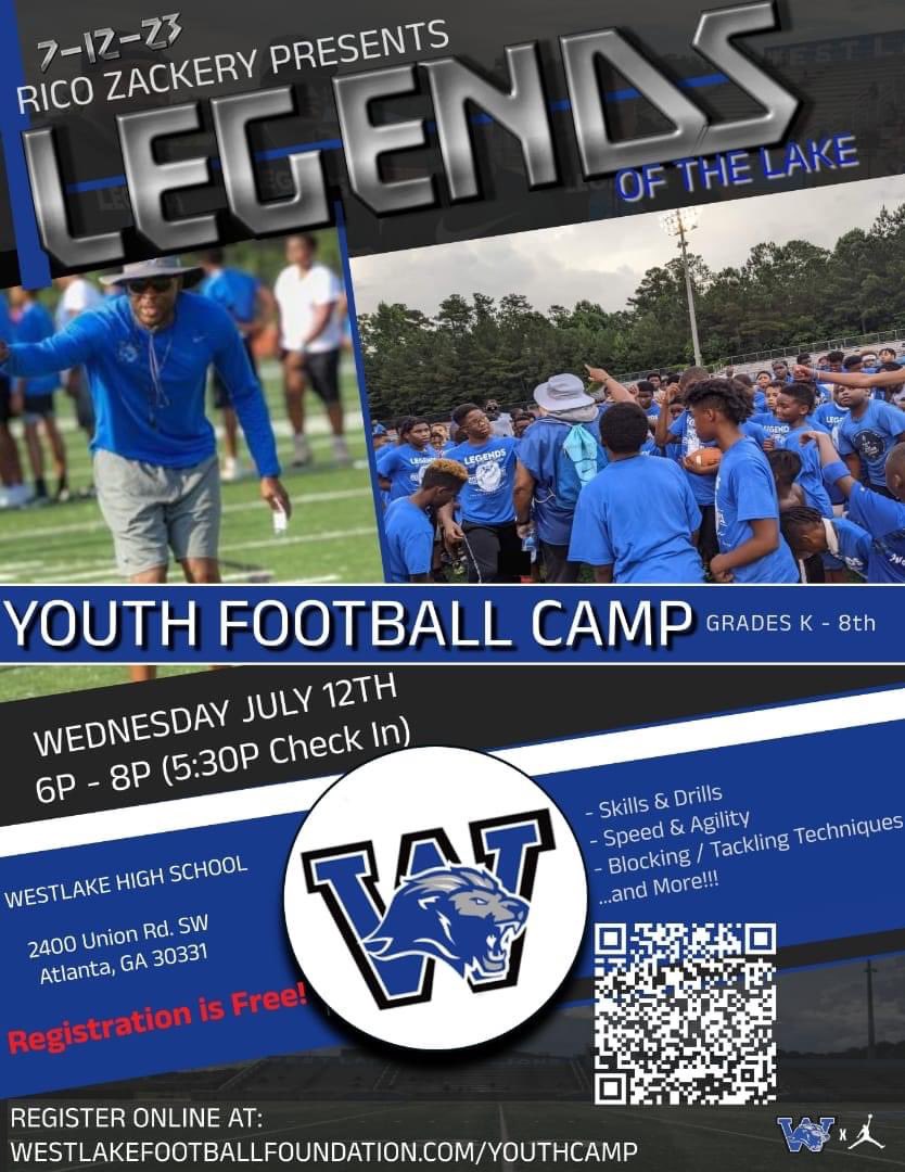 Legends of the Lake FREE Youth Camp!! WE HAVE CONFIRMED SOME MAJOR FORMER NFL LEGENDS!! Going to be a great night of work!!