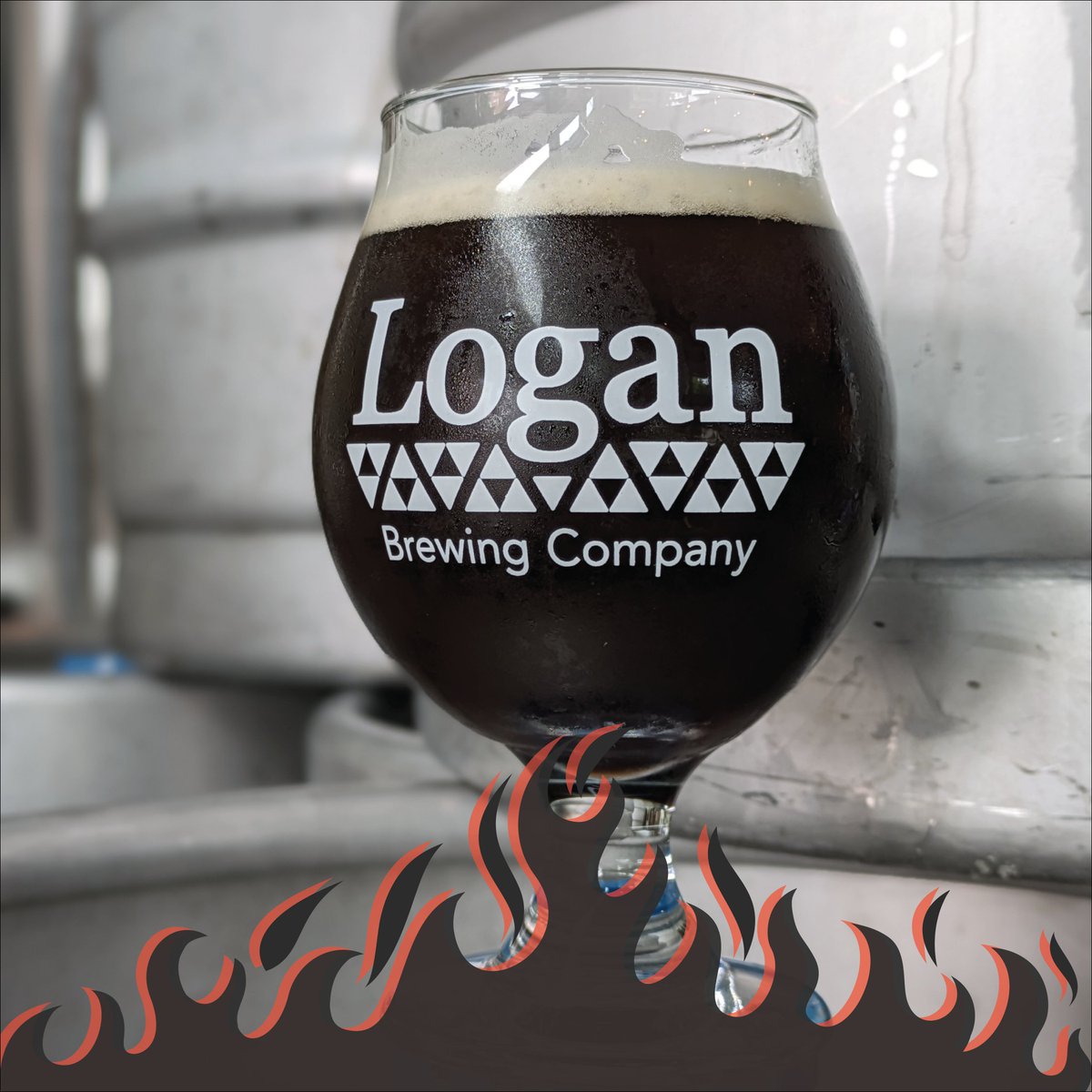 🚨New Beer Alert🚨 BLACK FIRE Black IPA releases today!! 🔥 Hopped with Simcoe and Centennial and clocking in at a mellow 4.9% ABV it's an excellent summer sipper. 🖤 With flavors of citrus, pine, &amp; a mellow toasty character it really hits the spot! 🍊 🌲 

#loganbeer
