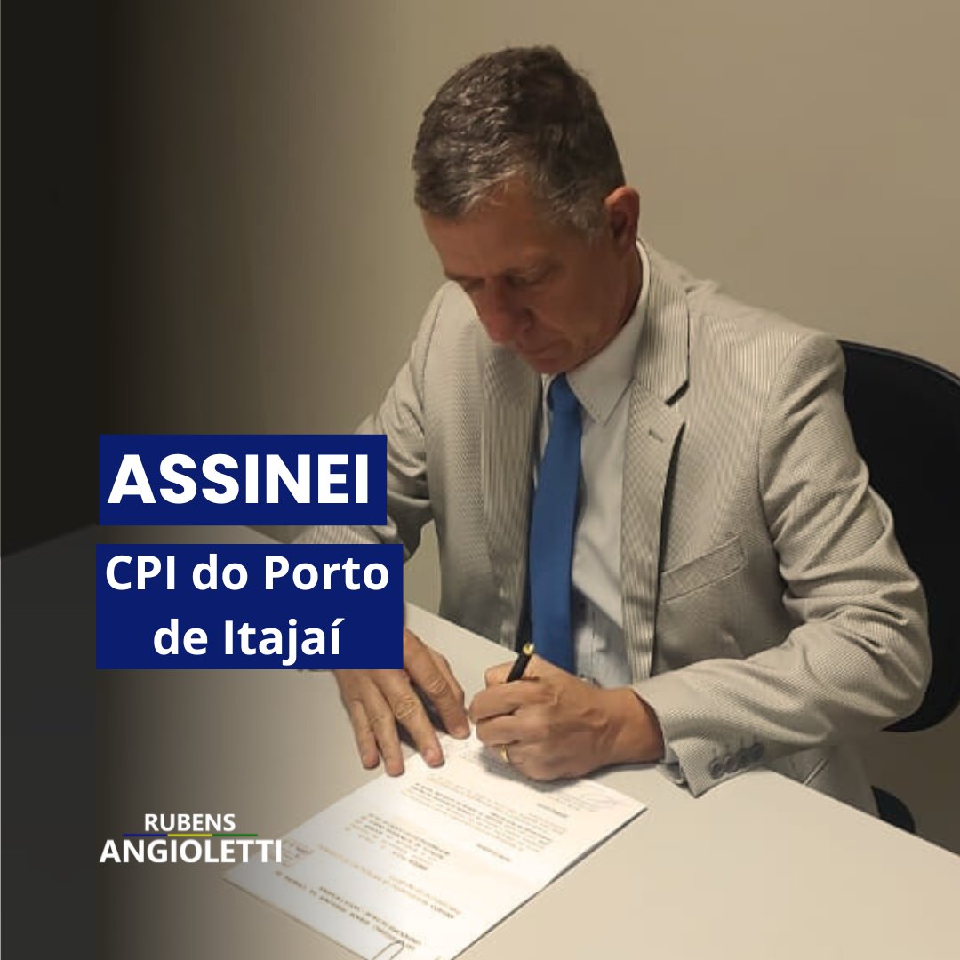 Rubens_angio's tweet photo. Assinei favorável a abertura da CPI do Porto de Itajaí.
Desde dez/22 não há movimentação de contêineres, o que irá gerar uma crise financeira sem precedentes p/ Itajaí. Não estamos aqui p/ julgar ninguém antecipadamente, mas é preciso apuração dos atos que envolvem o Porto. https://t.co/LT3Prv53hF