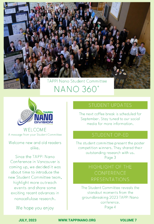 TAPPINanoStdnts's tweet photo. We bring you the July's Newsletter. Check out the highlights of TAPPI Nano 2023 Conference! 
#TAPPI #TAPPINano
https://t.co/7lzUmRjzzs https://t.co/eWLqGcupDZ
