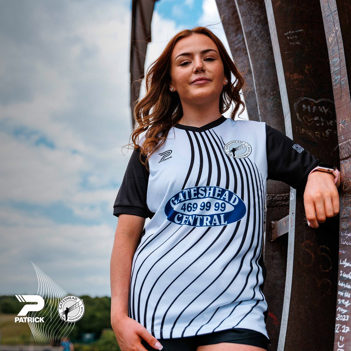 GatesheadFC's tweet photo. 😇 Iconic inspiration, iconic creation.

Introducing our all-new @PatrickTeamUK home shirt for 2023/24! 🤍🖤

#WorClub ⚪️⚫️