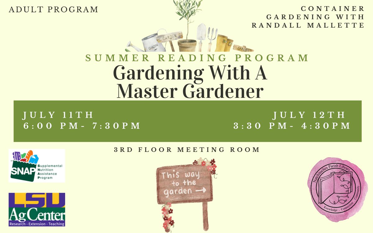 NatchParishLib's tweet image. See what's going on at #YourLocalLibrary in the NPL's July Newsletter - mailchi.mp/a3a00fab0558/2…