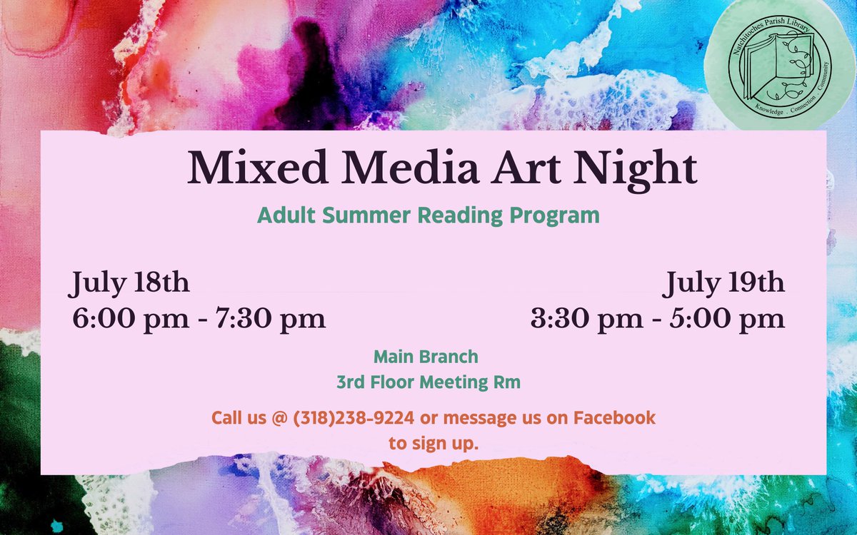 NatchParishLib's tweet image. See what's going on at #YourLocalLibrary in the NPL's July Newsletter - mailchi.mp/a3a00fab0558/2…