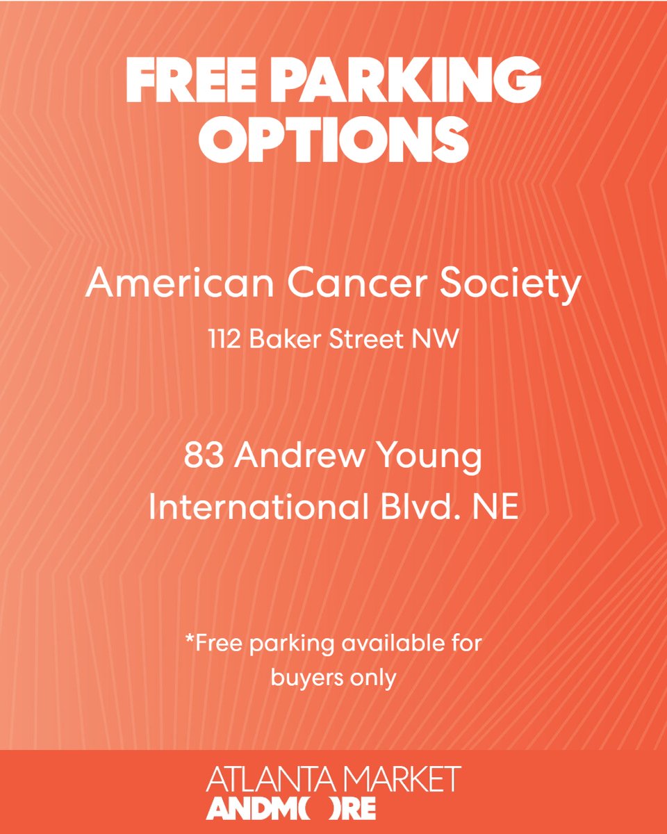 We're bringing back free parking for buyers during July Atlanta Market! Find all transportation details and learn about ✨FREE✨ parking options close to campus for buyers here: atlantamarket.com/Attend/Travel/… #AtlMkt ⁠