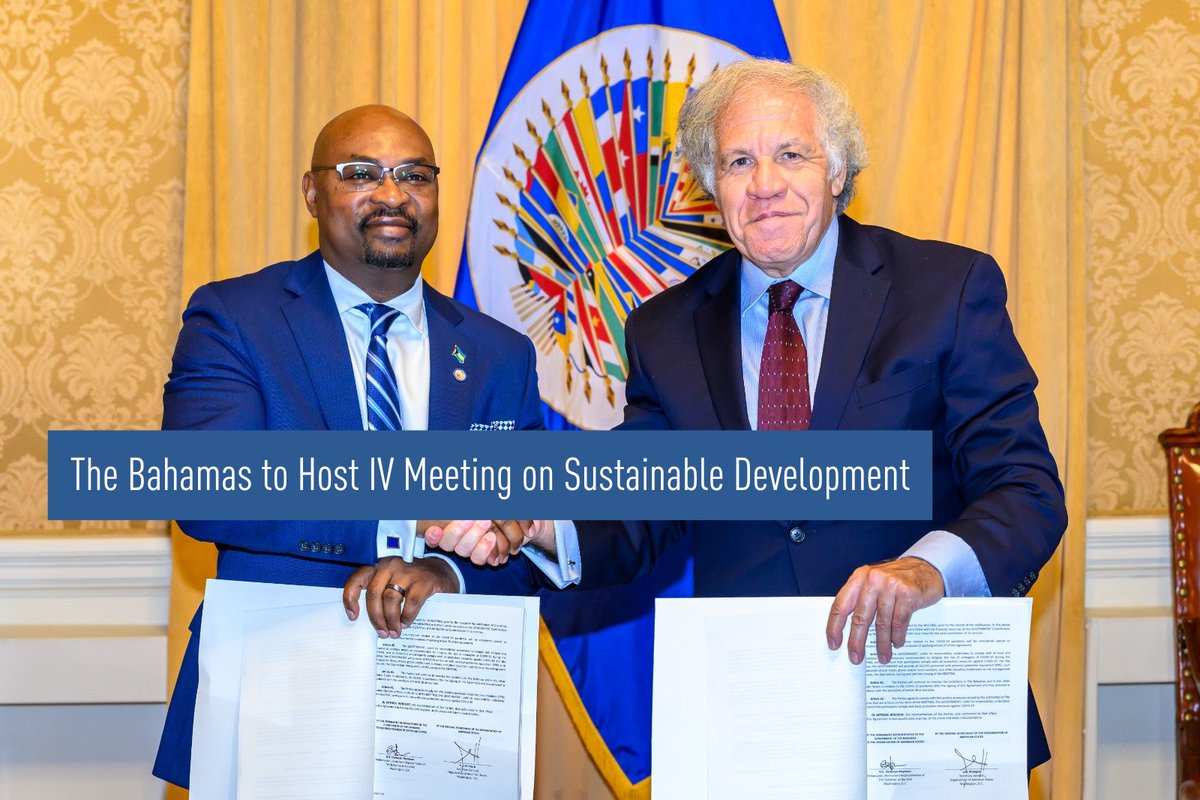 OAS_official's tweet photo. Photo News: The Bahamas to Host IV Meeting on Sustainable Development
👉https://t.co/lfCZNJsjS7 https://t.co/REfRBLMLYA