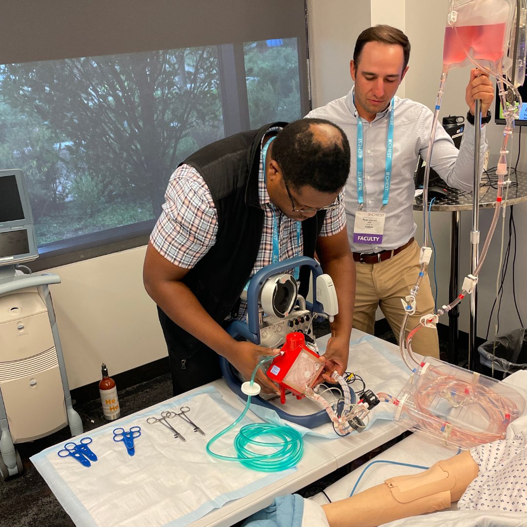 accpchest's tweet photo. Receive interactive training from faculty experts that you can immediately apply to your practice. Here are some great shots from our recent Mechanical Circulatory Support course at CHEST HQ. Explore our simulation courses today: https://t.co/rmgvlQAUQD
#CHESTSim #MedTwitter https://t.co/JCw5wtCyMi