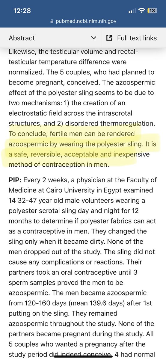 Did you know polyester underwear was studied as a contraceptive?

14 men wore a polyester sling on their balls for a year. All became azoospermatic (infertile) within an average of 150 days. All of their balls got smaller.

Interestingly, after they stopped wearing the polyester