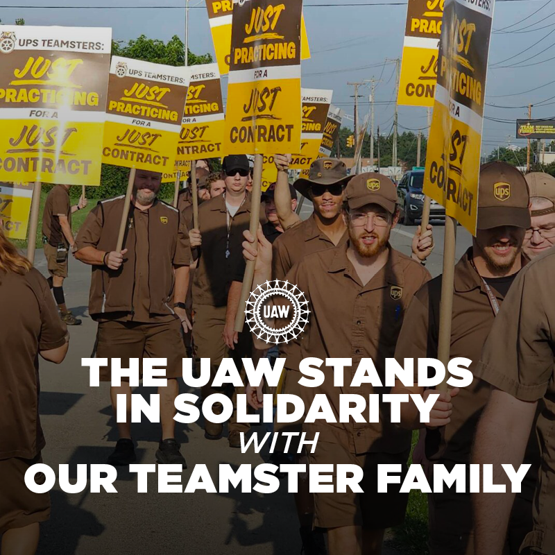 The UAW stands in solidarity with our @Teamsters family.