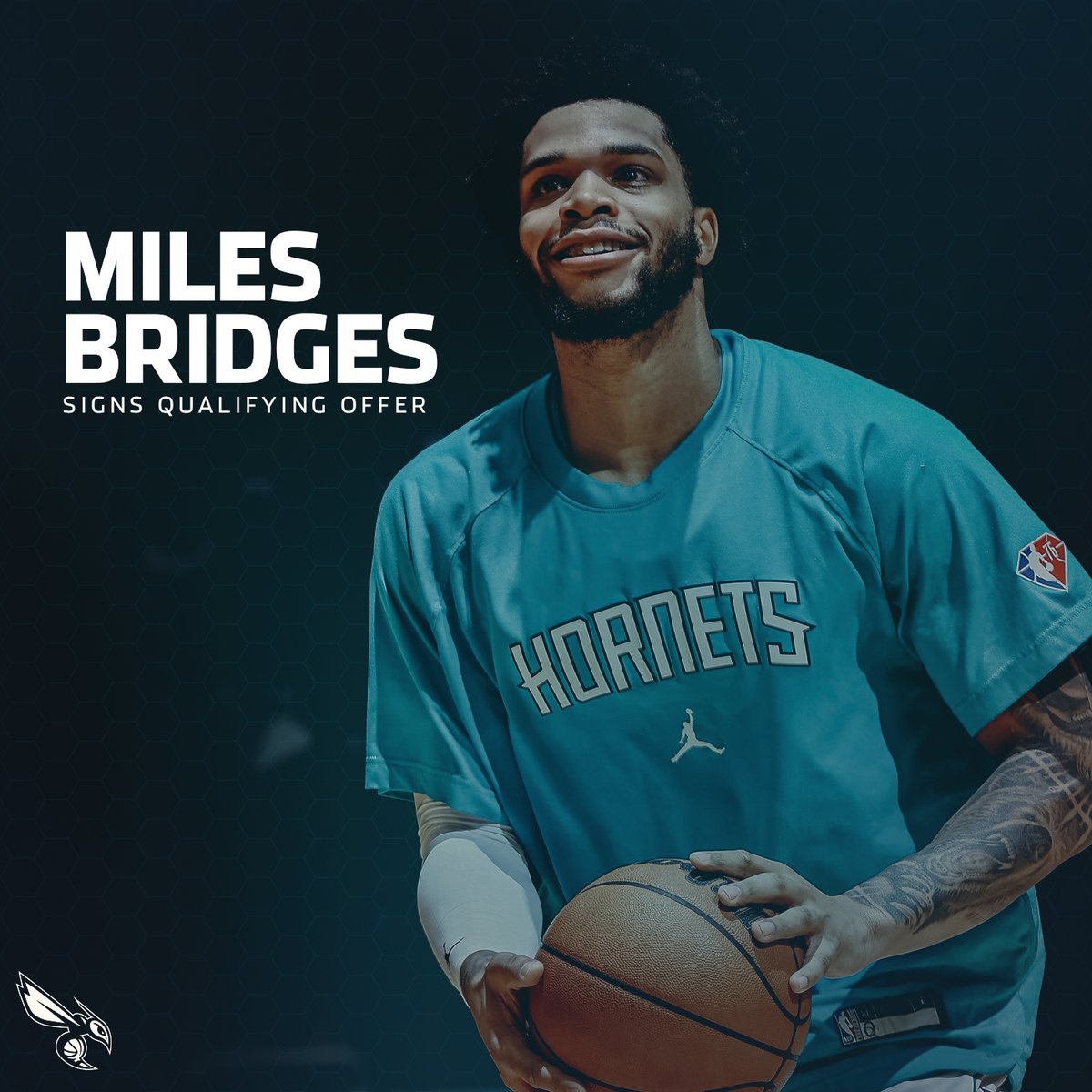 OFFICIAL: Miles Bridges has signed his Qualifying Offer and will play for us on a one-year contract for the 2023-24 season. Read for Full Release: on.nba.com/3NFFC53