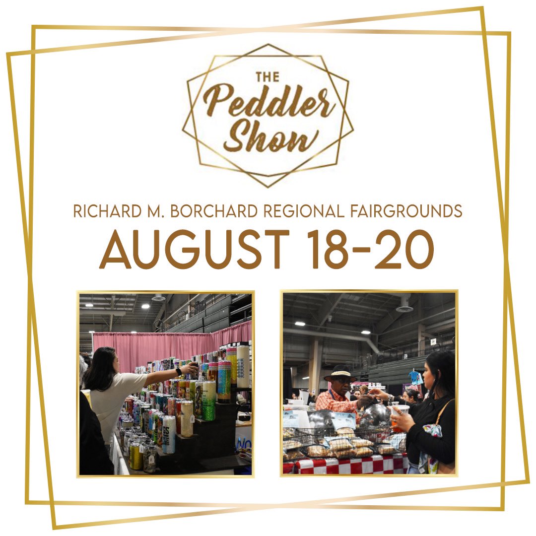 RMBRFairgrounds's tweet image. 🛍️The Peddler Show will be here before you know it! 

Get your shopping bags ready to load them up with food, toys, wreaths, and so much more! 

🗓Aug. 18-20
🎟Tickets to be purchased online. 

#rmbfairgrounds #peddlershow   #coastalbend #thingstodo  #corpuschristitx  #shoplocal