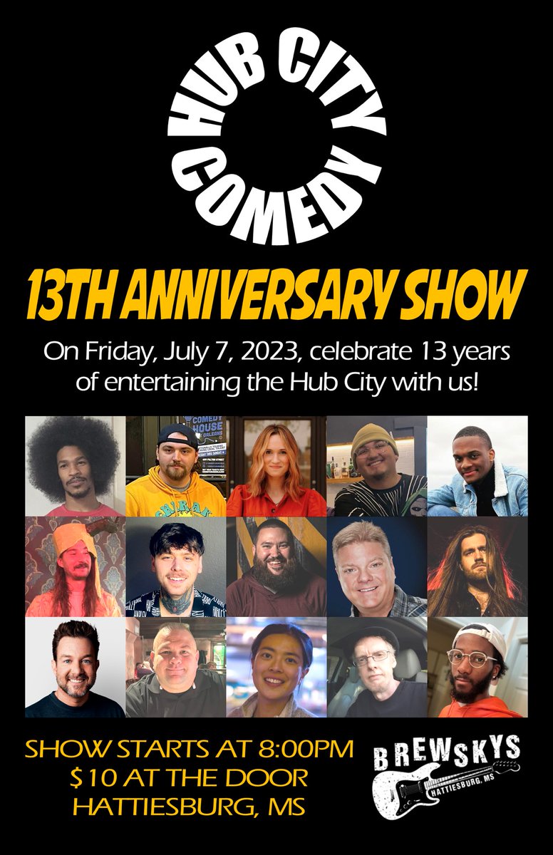 TONIGHT!  Comedy returns to Brewsky’s in Hattiesburg at 8PM! $10 at the door.