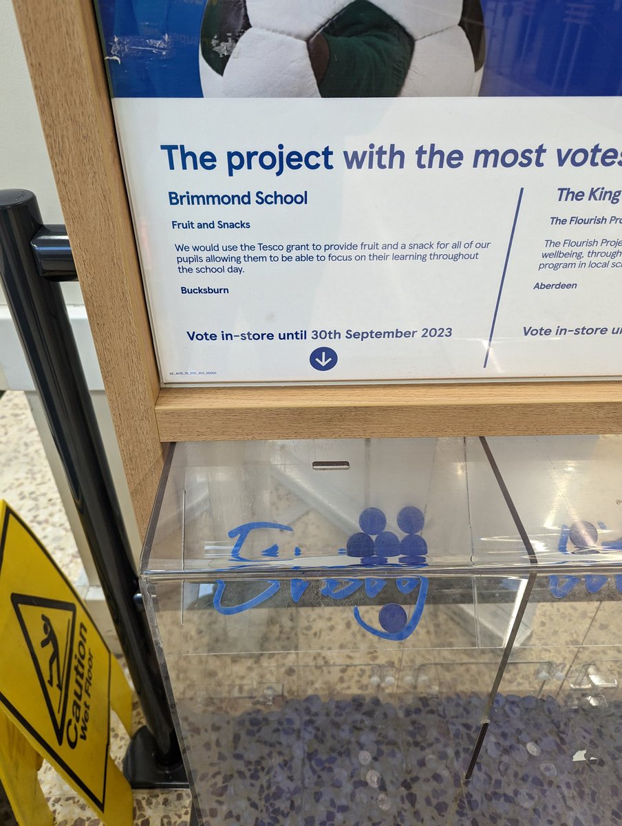 There are 3 stores that are will be accepting Brimmond Votes: 
1. Tesco Danestone
2. Aberdeen Great Northern Express
3. Pittodrie Express
Voting has started now and will run until the end of September. The project with the highest number of votes will receive up to £1500.