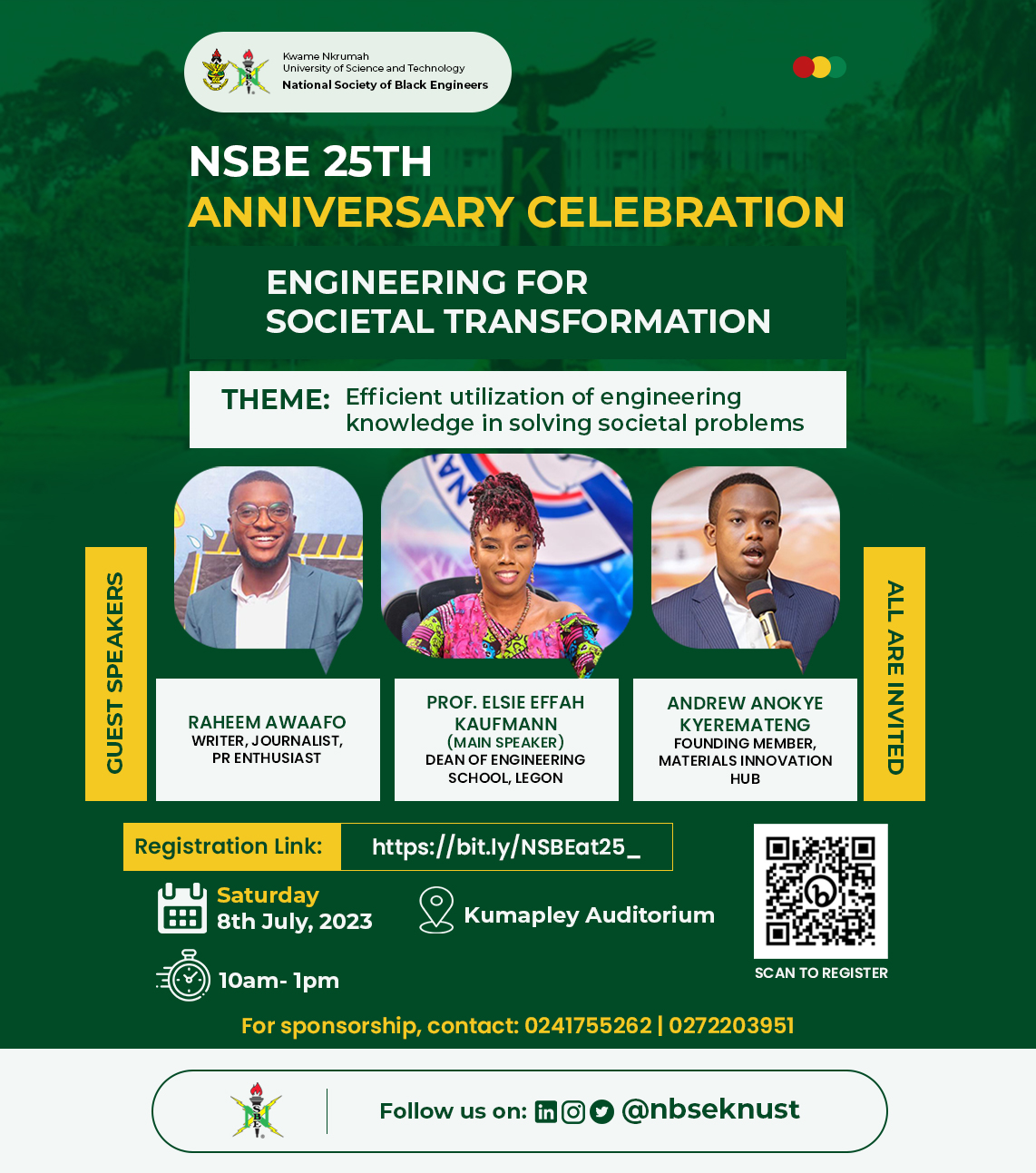 NSBE KNUST on Twitter "Its tomorrow🥳🥳🥳 NSBE KNUST invites you to their 25th anniversary