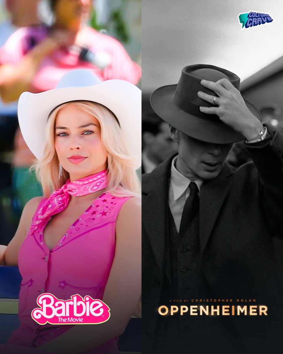 CultureCrave's tweet photo. #Barbenheimer is 2 weeks away 🍿 https://t.co/qzZw16jUFx