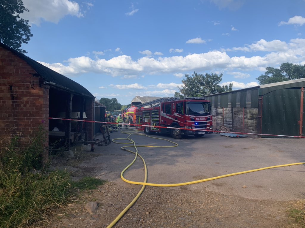 Great assertive firefighting by initial crews to prevent fire from spreading to adjacent buildings and poultry sheds🚒👩🏽‍🚒🧑🏻‍🚒Thank you to all the families and employers from across the county who allow firefighters to attend these incidents <a href="/shropsfire/">Shropshire Fire and Rescue Service</a>