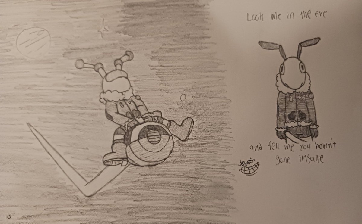 Dommer4kill's tweet photo. I feel like I dont do enough with the Courier Bee's stinger rocket, so I drew up this little piece. Also front facing bee jumps care.
Fun fact, the honey gun and stinger rocket were inspired by Earthworm Jim.
#D4KComics https://t.co/Jgu5ibDftH