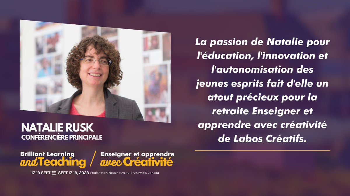 Nous sommes très reconnaissants d'avoir @nrusk1  comme conférencière principale pour le deuxième jour de la #RetraiteLC !

Inscrivez-vous dès maintenant pour assister à cette conférence et bien d'autres encore ! : eventbrite.com/e/brilliant-le…