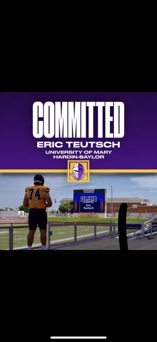 Eric Teutsch (@ericteutsch2) on Twitter photo Happy to say I’m fully committed to <a href="/CruFootball/">UMHB Football🏈</a>!
<a href="/CoachJohnsonFB/">Jack Johnson</a>
<a href="/Coach_RyanMahon/">Ryan Mahon</a> <a href="/BLINNFBRECRUIT/">BLINN FB RECRUITING</a> Happy to say I’m fully committed to <a href="/CruFootball/">UMHB Football🏈</a>!
<a href="/CoachJohnsonFB/">Jack Johnson</a>
<a href="/Coach_RyanMahon/">Ryan Mahon</a> <a href="/BLINNFBRECRUIT/">BLINN FB RECRUITING</a>