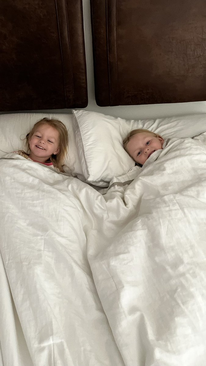 dkbernard's tweet photo. First Friday home in 6 weeks! 🙌🏻 Cartoons in bed, dentist appt., Chuck-E-Cheese, and now naps for all the girls and work for me! https://t.co/4YUs9jPXp1