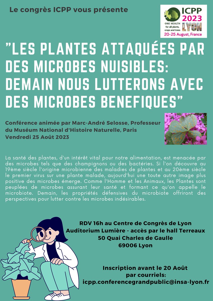 Venez nombreux à la conférence Grand Public animée par Marc-André Selosse !