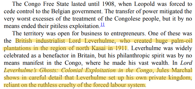 bonzerbarry's tweet photo. Unilever, the largest soap producer in the world, can be traced back to the Congo's first palm oil refinery and 'model' company town called Leverville (est. 1911). Owned by British Industrialist, Lord Leverhulme as a manifestation of his vision of "moral capitalism". https://t.co/LUcEsKswiK