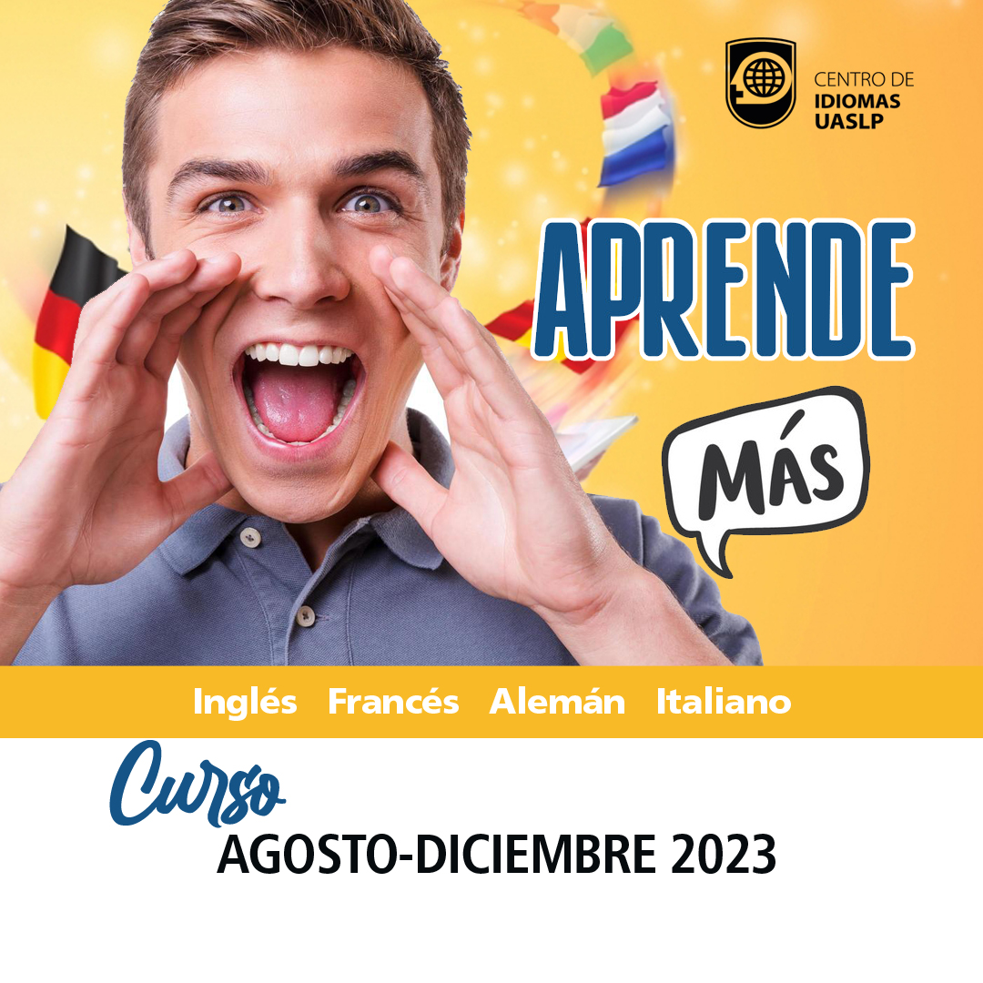 UASLP_Idiomas's tweet photo. 👉 Curso Agosto-Diciembre 2023

Del 7 al 25 de agosto las inscripciones estarán abiertas en nuestro Centro Adultos, Centro Infantil, Extensión Matehuala y Ext. Rioverde.

¡No dejes pasar la oportunidad de aprender un segundo  idioma!  

https://t.co/zfZmPrfWH7 
#SomosUASLP #UASLP https://t.co/X7e4CgrOs9
