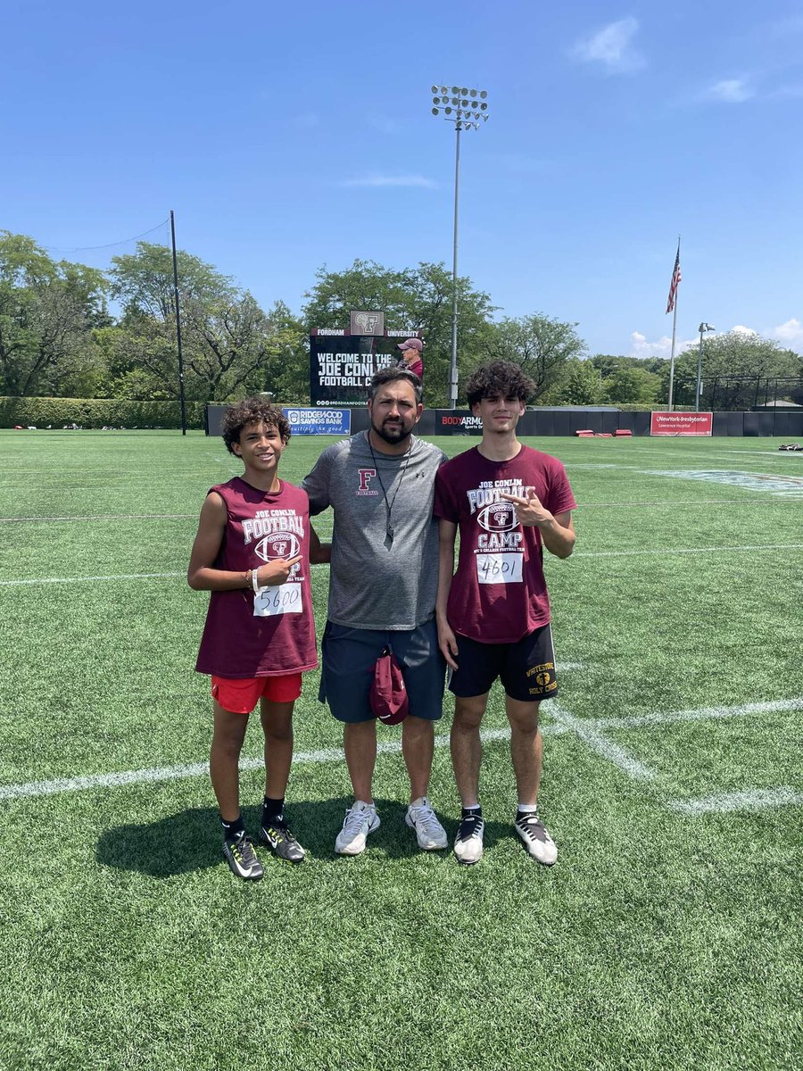 savva_paul's tweet photo. Had a good time today at Fordham's Football Camp, got the opportunity to get coached up and build upon my game received great advice and exposure Thank You! @FordhamRams @Coach_Conlin  @PrepRedzoneNY @CoachPetrarca @RFReichert @BaysideFootball @Cantstopp_23 @ChristofferGo7 https://t.co/zzCqMSGNKM