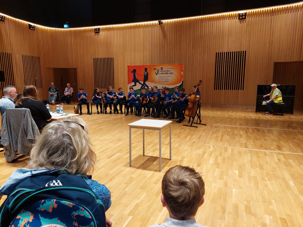 Well done to our U12 Grupa Cheoil @leinsterfleadh today. First day out at Leinster for these very young musicians. They'll be back! Great venue @TUconservatoire @DublinComhaltas