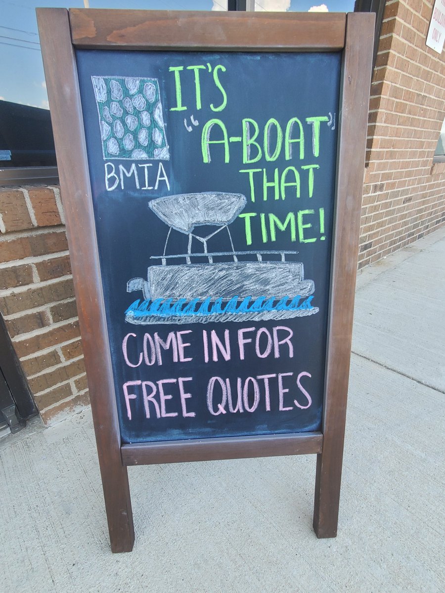 IT'S "A-BOAT" THAT TIME! Summer is in full gear! BMIA is ready to insure all those summer toys! Boats, Motorcycles, ATV's, Golf Carts, Campers, you got it-WE CAN INSURE IT! 

CALL US TODAY AT 502-875-3994!
