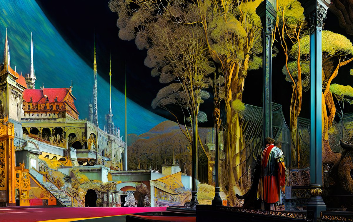 xalieri's tweet photo. Under-illuminated temples. set 2, 3 of 3
#Strongholds of the #GothoClassical #HereticalHermeticHermeneutics #LostMarbles #PsychologicalLandscape #ImSureItMustMeanSomething
#DarkArts #DigitalArt #AIAssistedArt #AIArt
#WomboDream #StableDiffusion https://t.co/GTylTOqXYV