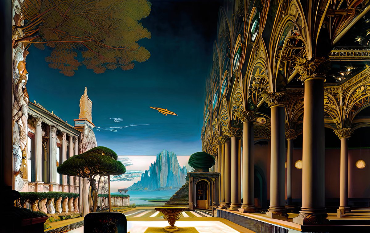 xalieri's tweet photo. Under-illuminated temples. set 2, 3 of 3
#Strongholds of the #GothoClassical #HereticalHermeticHermeneutics #LostMarbles #PsychologicalLandscape #ImSureItMustMeanSomething
#DarkArts #DigitalArt #AIAssistedArt #AIArt
#WomboDream #StableDiffusion https://t.co/GTylTOqXYV