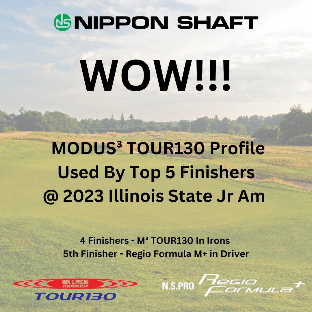 ShaftologyUSA's tweet photo. MODUSยณ TOUR130 Profile Used by TOP 5 Finishers at 2023 Illinois State Junior Amateur. All 5 Players Coached at TPS Golf Academy. #teamTPS #nipponshaft #modus https://t.co/jOcHydWNd1