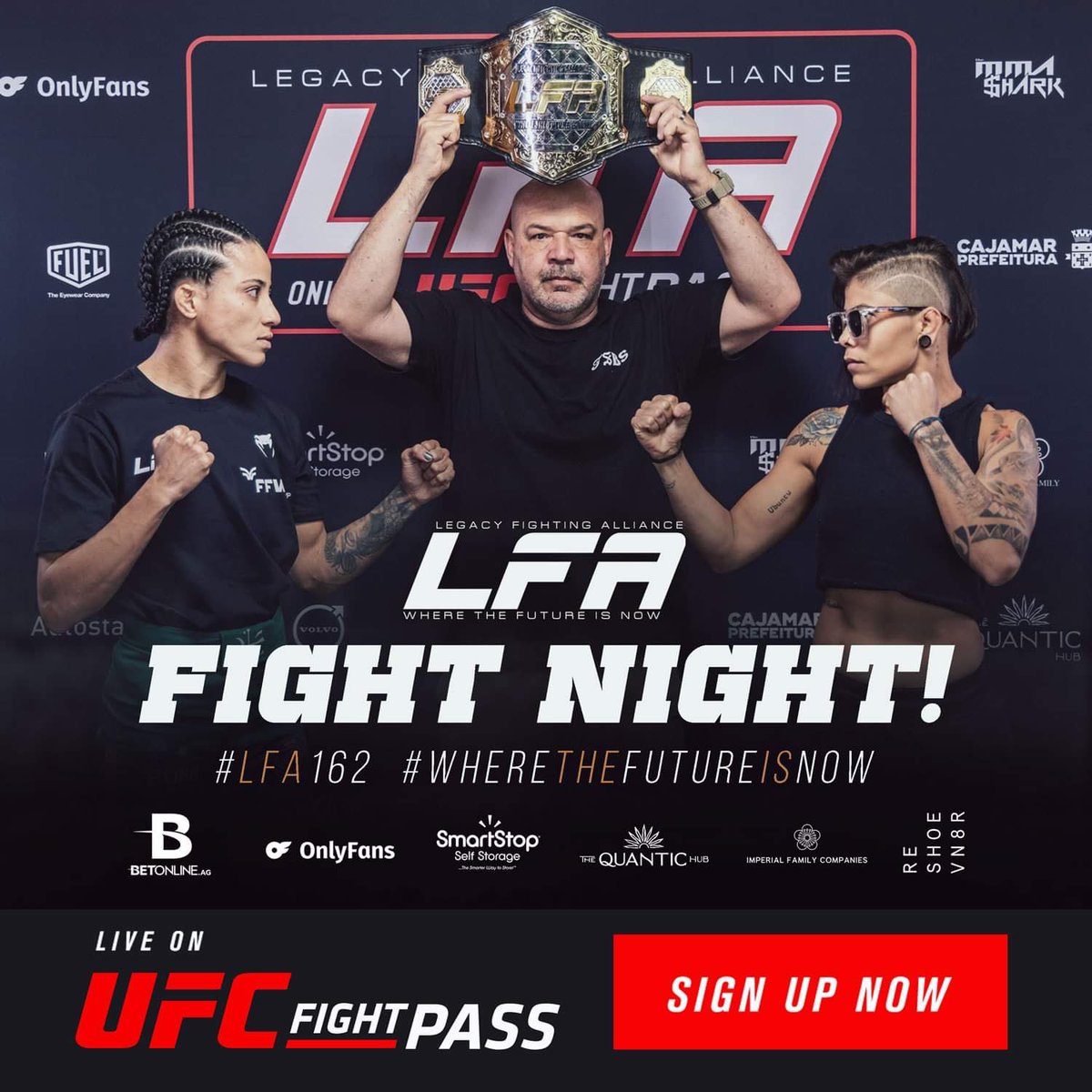 LFAfighting's tweet image. TONIGHT'S THE NIGHT!

LFA brings the Interim Women's #Strawweight Championship to @PrefsDeCajamar, #SãoPaulo, #Brazil at #LFA162! 🏆

Rose Conceição 🇧🇷
🆚
Elaine Lopes 🇧🇷

TONIGHT!
#GinasioDoPolvilho
#Cajamar, #SaoPaulo, #Brazil

#MMA
#LFANation
@UFCFightPass