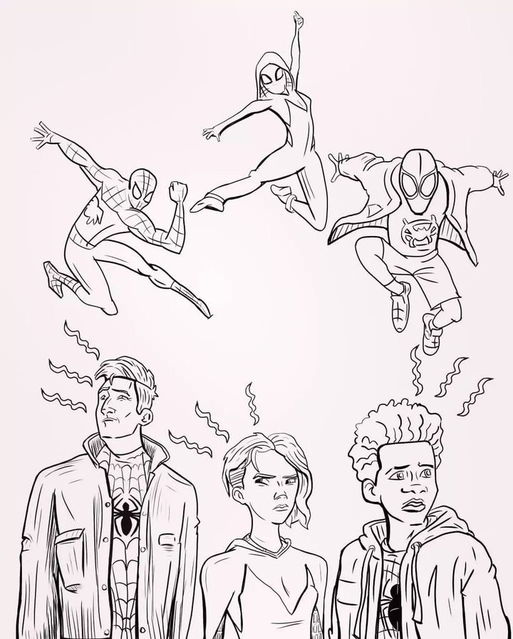 _comxtellART_'s tweet photo. 💫 I tried to capture the energy and dynamics that pervaded this story. Every brush, every color and every detail has been carefully drawn with love and passion. I hope my fan art captures the magic and excitement that awaits us in Spider-Man: Across the Spiderverse! 🌟 https://t.co/JLgLS5zLJf