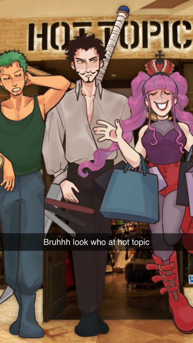 Buzzieb_'s tweet photo. Bruhhh look who at hot topic 
#onepiece #onepiecefanart #zoro #perona #mihawk #op https://t.co/X0m3ZRWwar