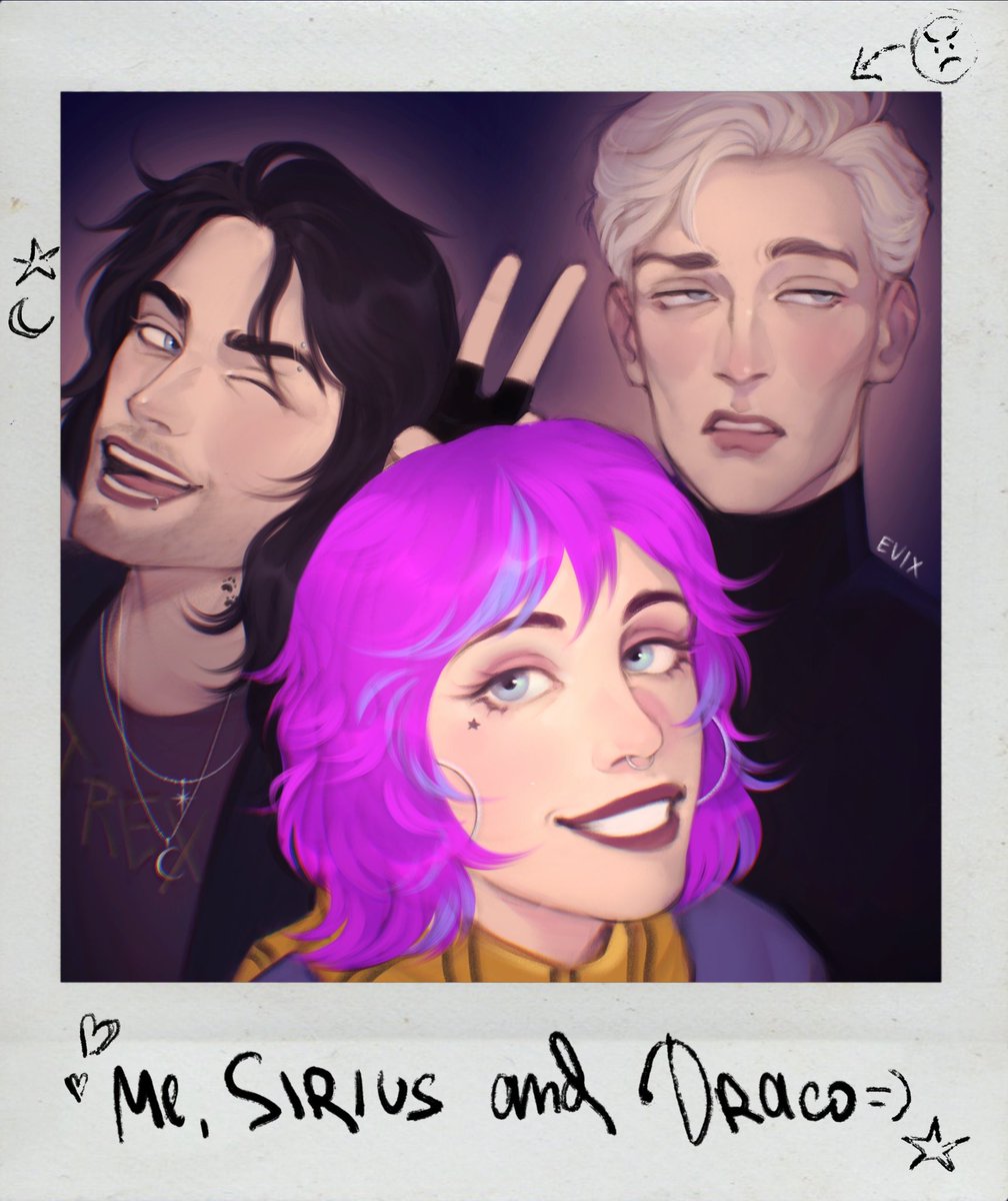 evixart_'s tweet photo. Sirius, Tonks and Draco🫶
pov: Nymphadora took her uncle Sirius and cousin Draco to the muggle’s photobooth 
#HarryPotter https://t.co/22sfh7j0ol