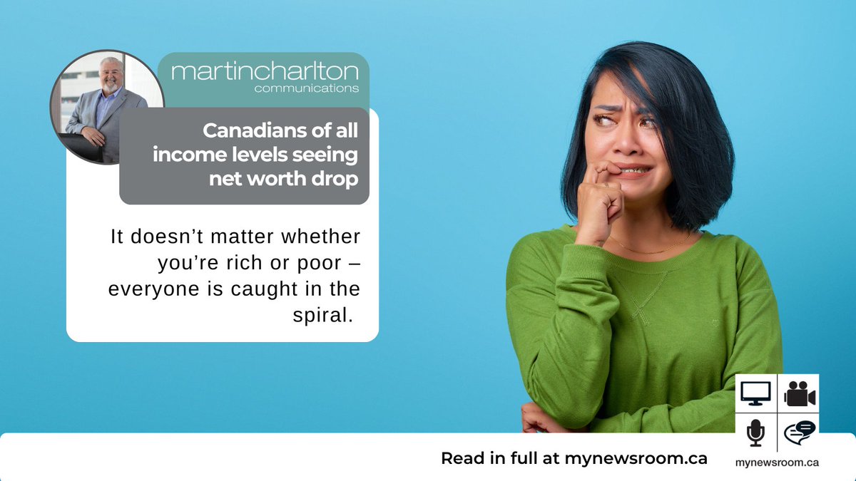 The latest assessment of the worth of Canadians is a picture of a nation whose citizens are seeing their overall wealth or net worth fall.  

mynewsroom.ca/canadians-of-a…